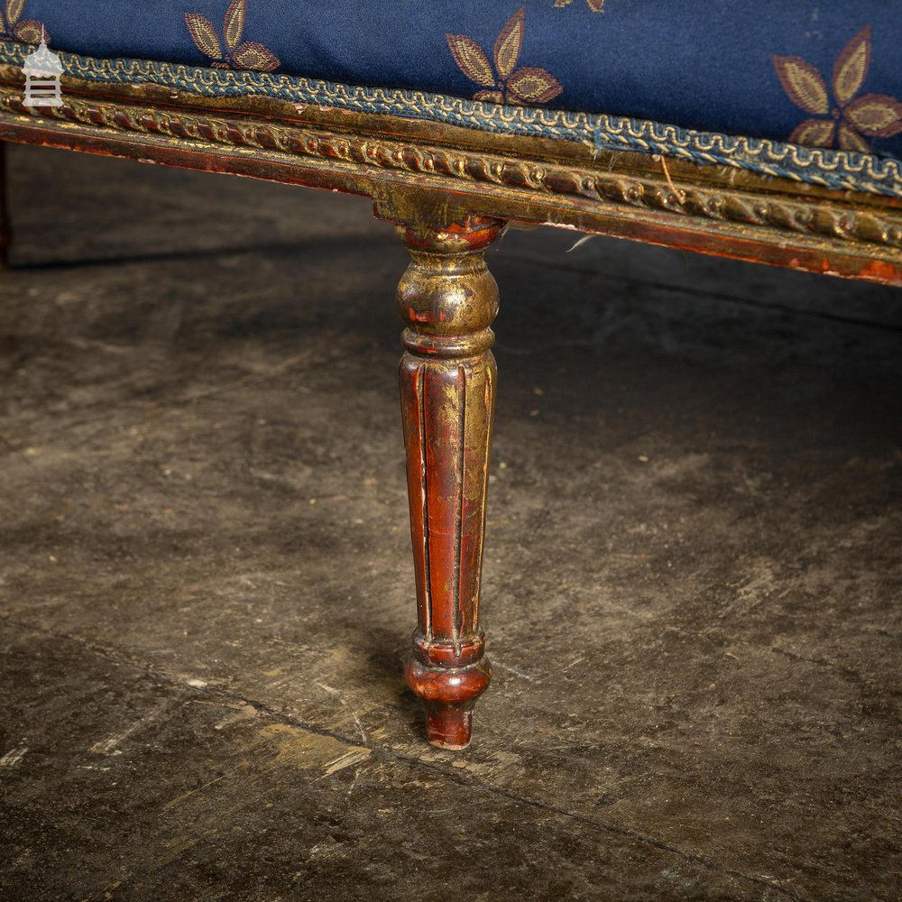 19th Louis XVI Gilt on Gesso Sofa