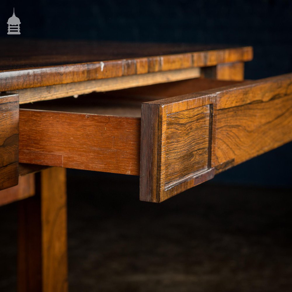 William IV Rosewood Library Table with Octagonal Pedestals