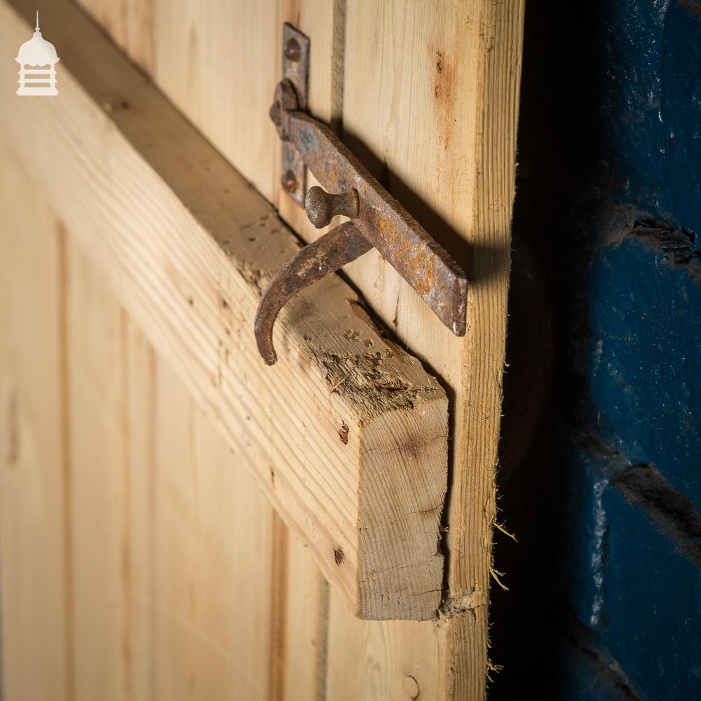 18th C Small Stripped Pine Ledged and Braced Internal Cottage Door