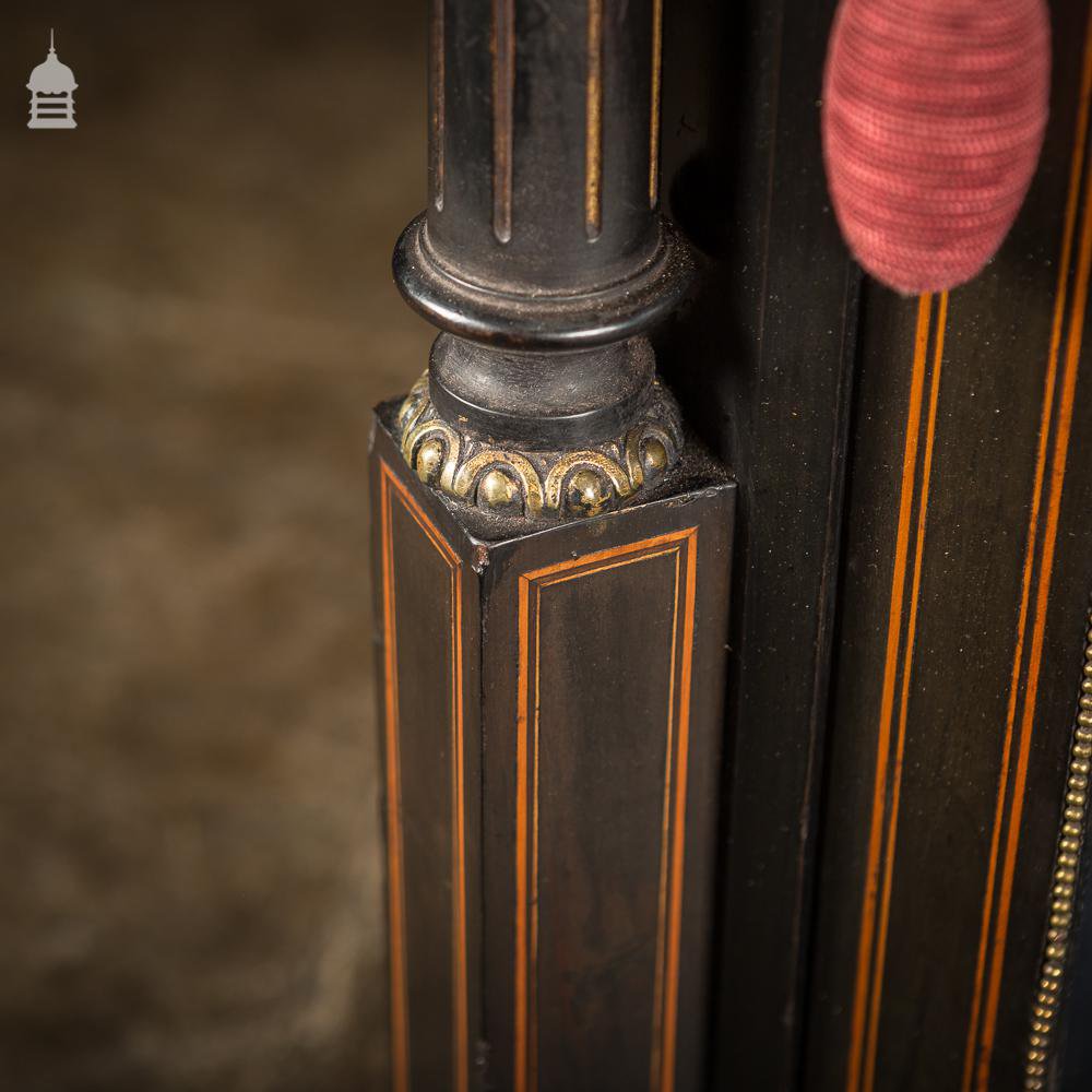 19th C Neo Classic Ebony Glazed Cabinet