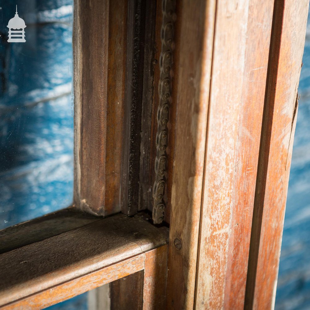 Large Edwardian Mahogany Arch Top Sash Window