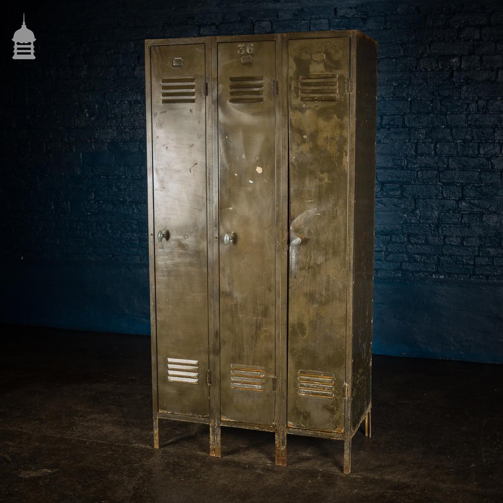 Vintage Metal Industrial Lockers