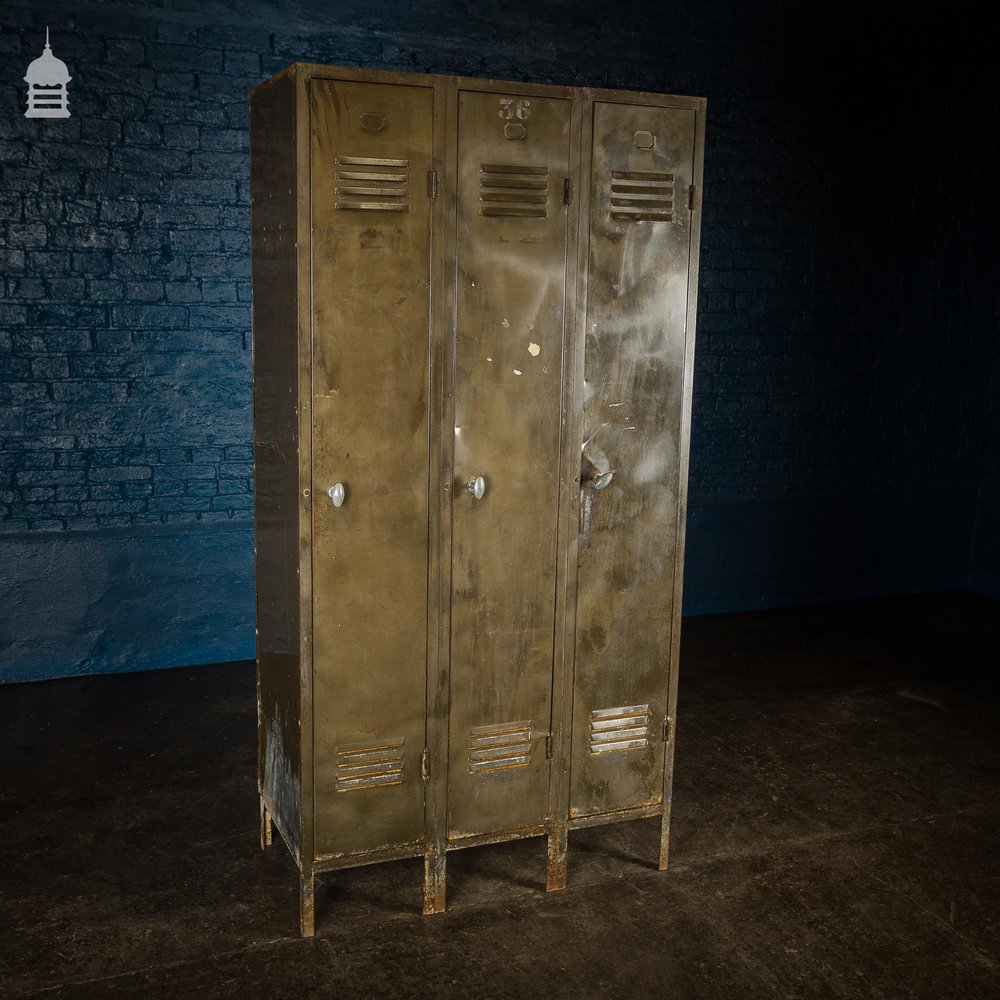 Vintage Metal Industrial Lockers