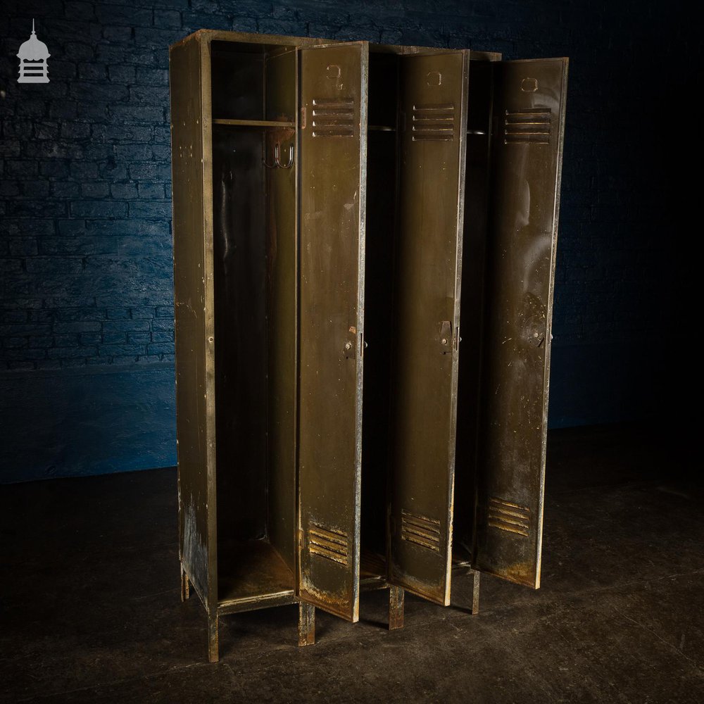 Vintage Metal Industrial Lockers