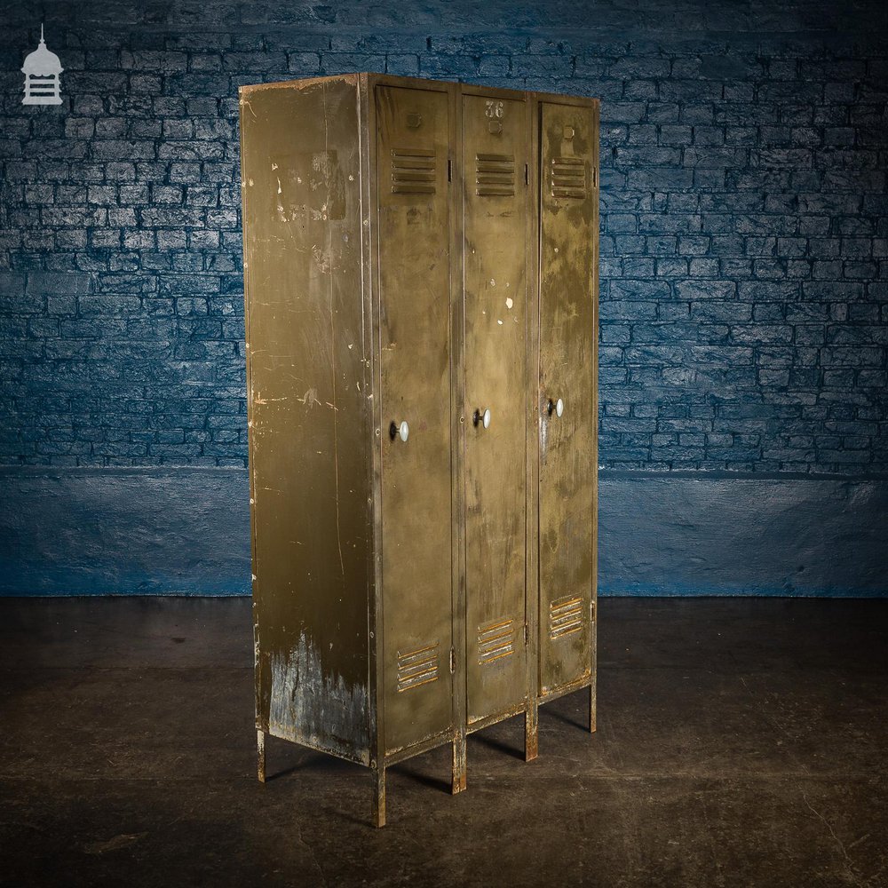 Vintage Metal Industrial Lockers