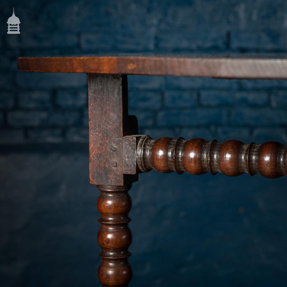 Victorian Oval Oak Gate Leg Bobbin Table