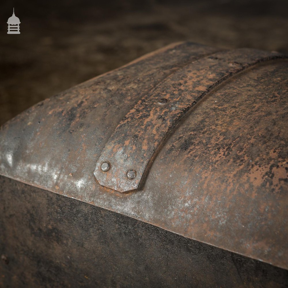 18th C Forged Dome Top Strongbox