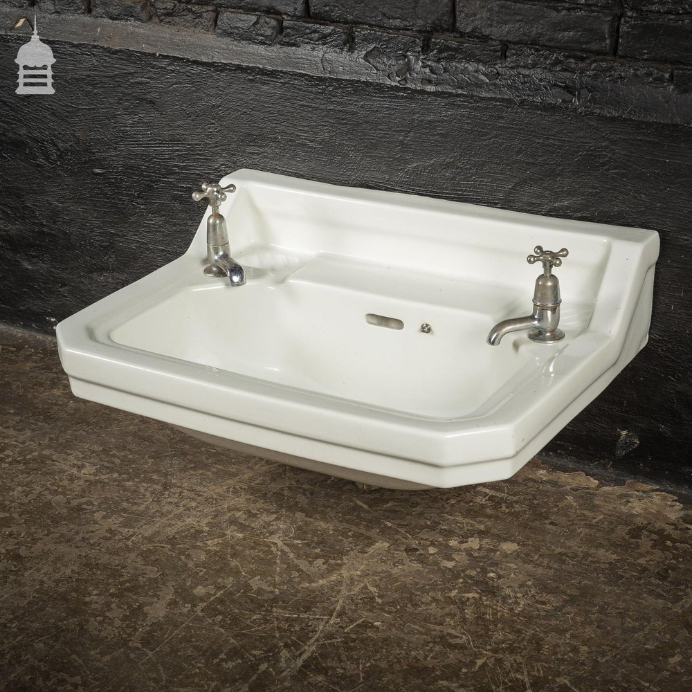 White Ceramic Hand Basin Sink Circa 1900