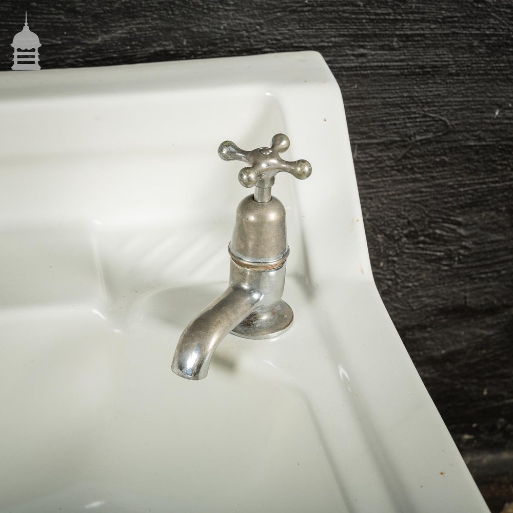 White Ceramic Hand Basin Sink Circa 1900