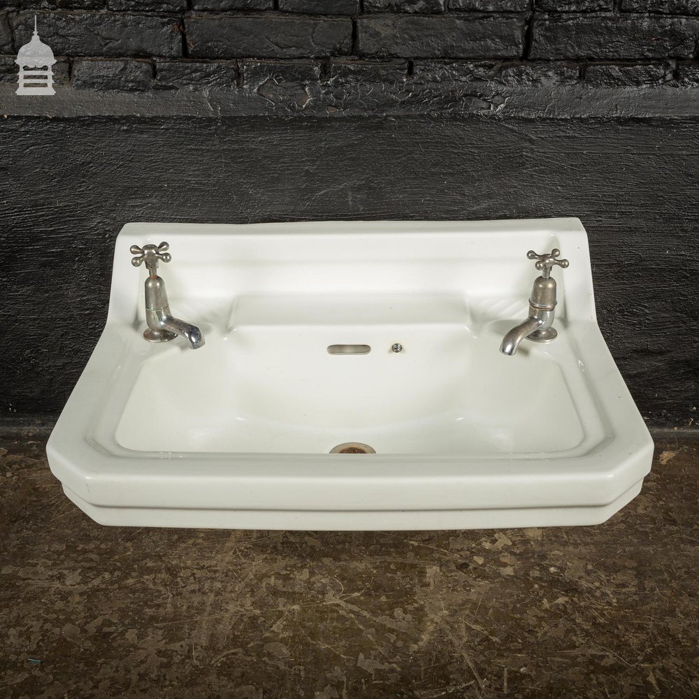 White Ceramic Hand Basin Sink Circa 1900