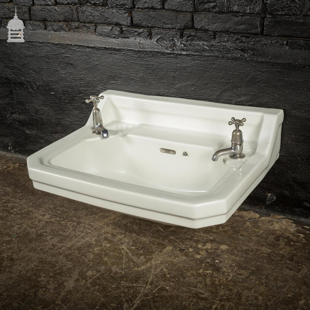 White Ceramic Hand Basin Sink Circa 1900