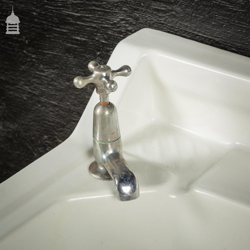 White Ceramic Hand Basin Sink Circa 1900