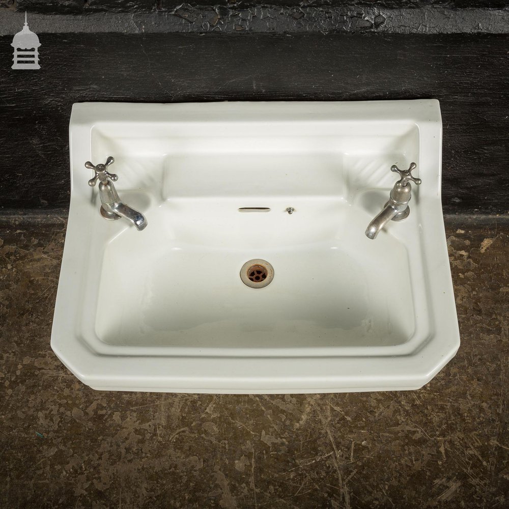 White Ceramic Hand Basin Sink Circa 1900