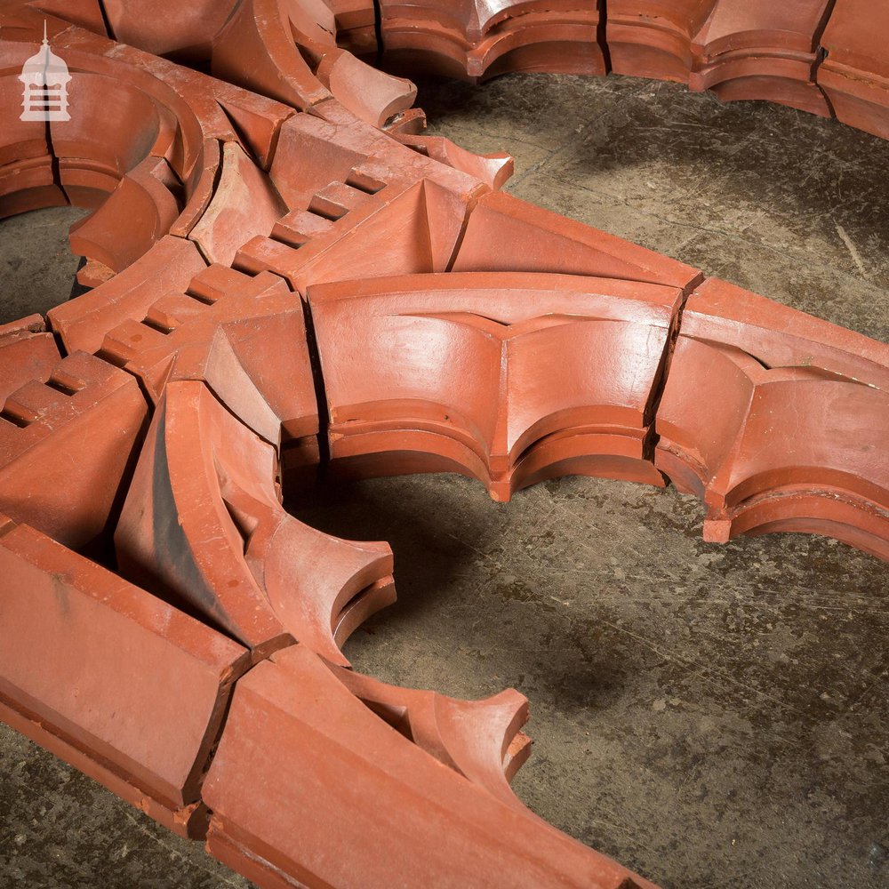 Rare 19th C Red Terracotta Gothic Mullion Window