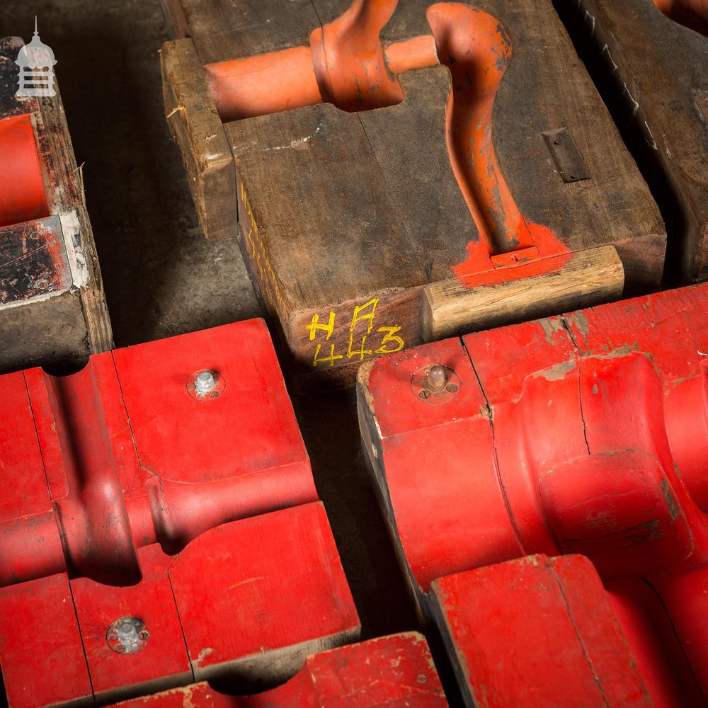 Collection of 18 Red and Black Industrial Factory Moulds