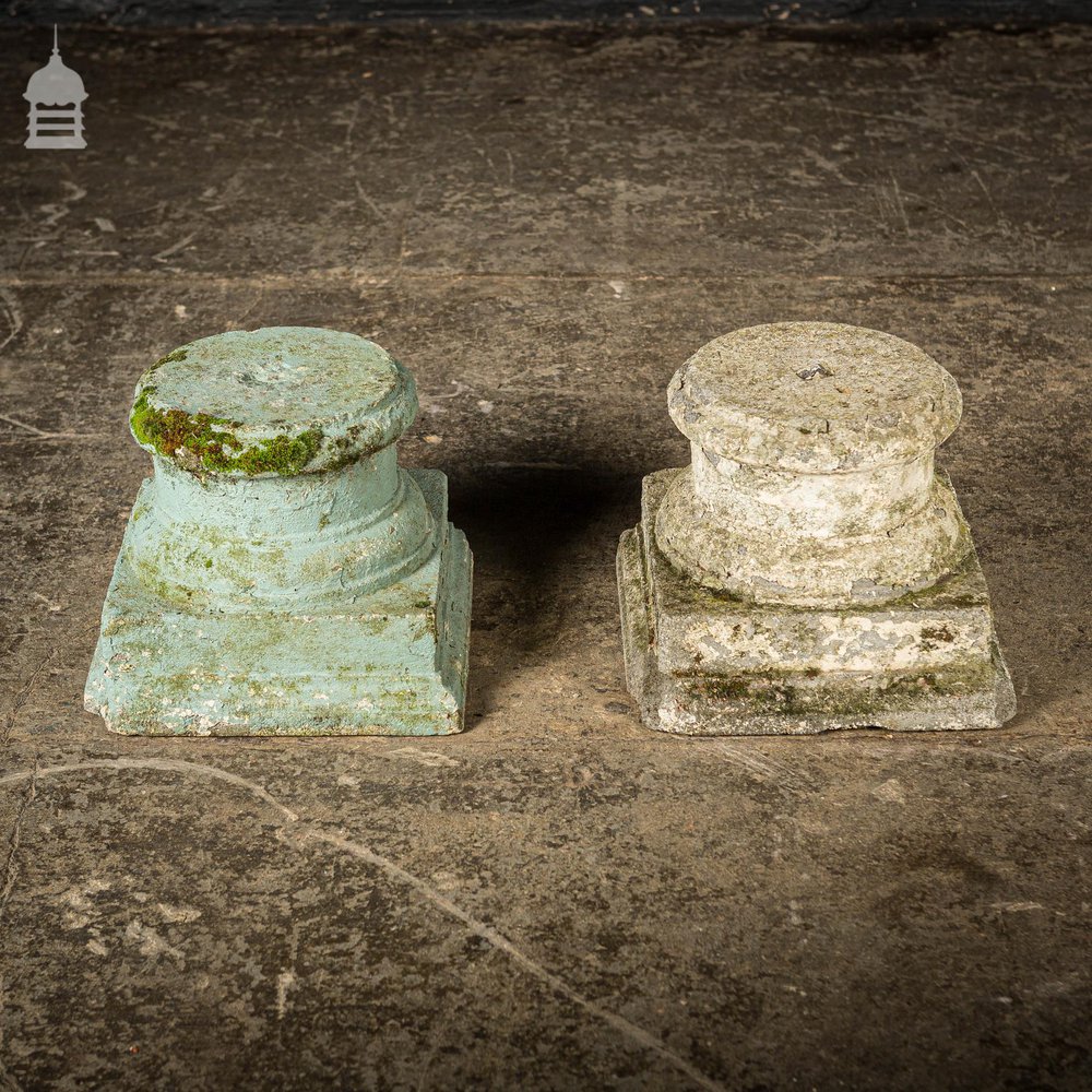 Pair of Vintage Concrete Pillar Bases