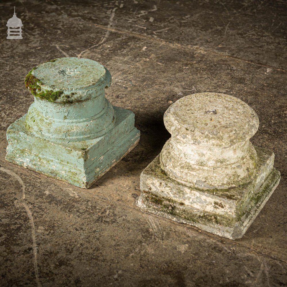 Pair of Vintage Concrete Pillar Bases