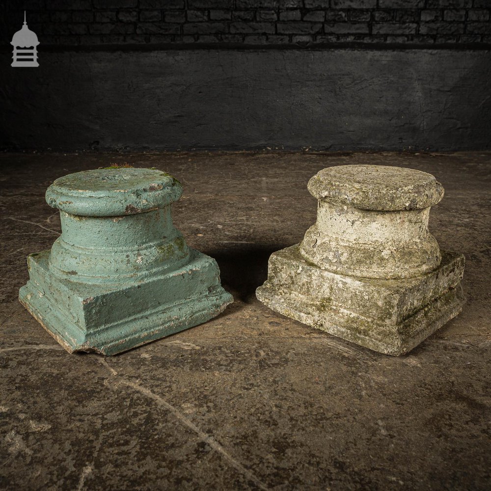 Pair of Vintage Concrete Pillar Bases