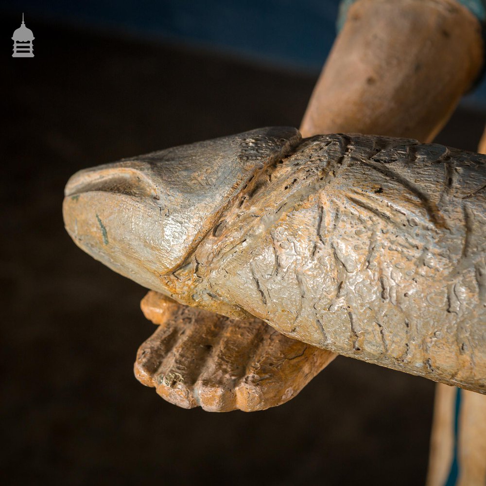 Victorian Carved Timber Fishmonger Shop Figure