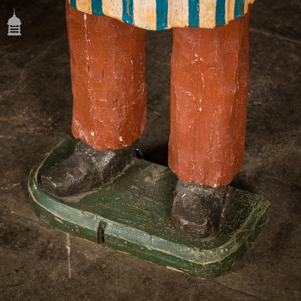 Victorian Carved Timber Fishmonger Shop Figure