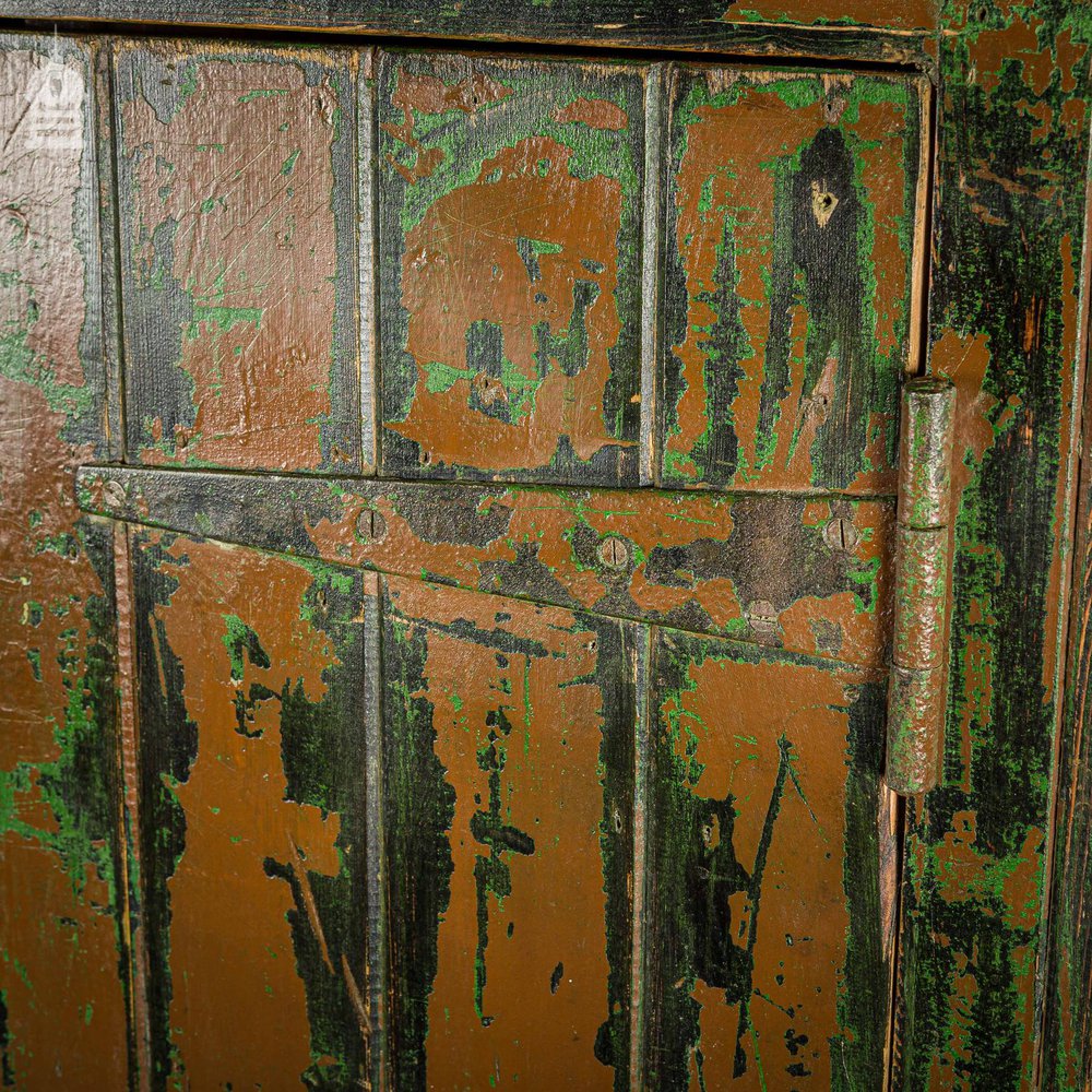 Pine Industrial Cabinet Cupboard with Distressed Painted Finish