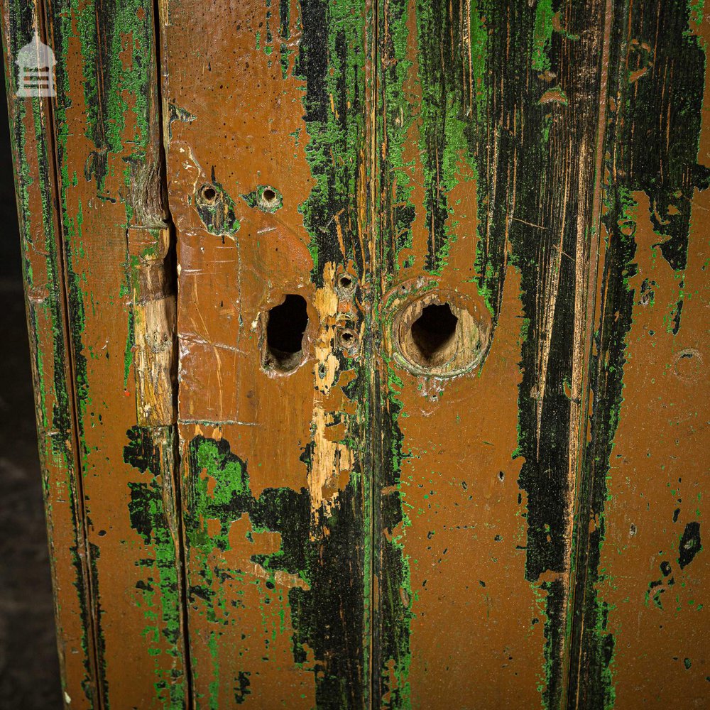 Pine Industrial Cabinet Cupboard with Distressed Painted Finish