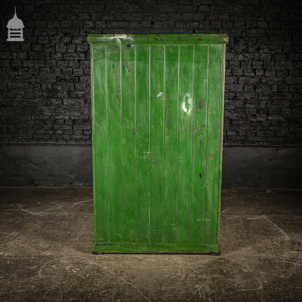 Pine Industrial Cabinet Cupboard with Distressed Painted Finish