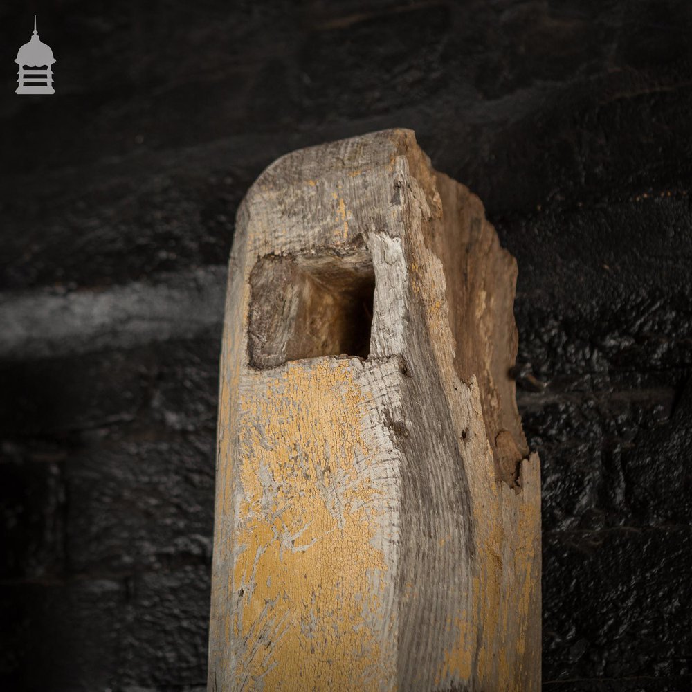 Set of Four 18th C Oak Stable Block Posts