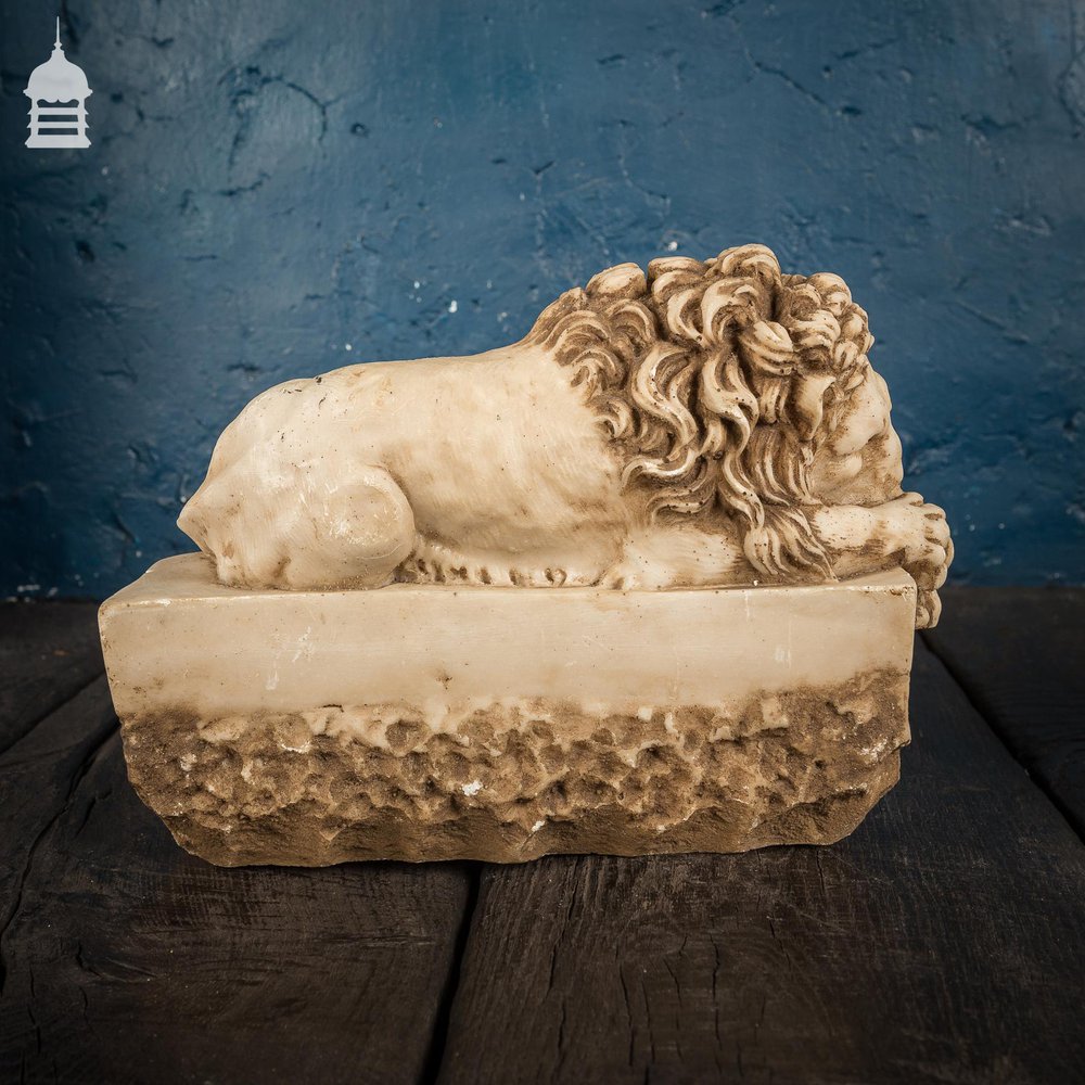 NR45721: Pair of Georgian Marble Chatsworth Lions