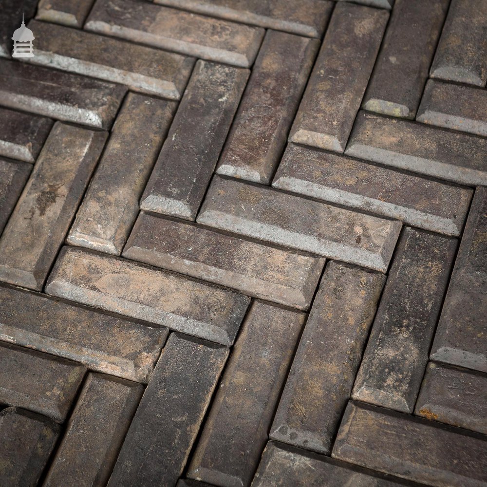 Batch of 580 Narrow Victorian Staffordshire Blue Clinker Pavers - 4 ½ Square Metres