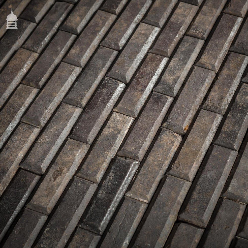 Batch of 580 Narrow Victorian Staffordshire Blue Clinker Pavers - 4 ½ Square Metres