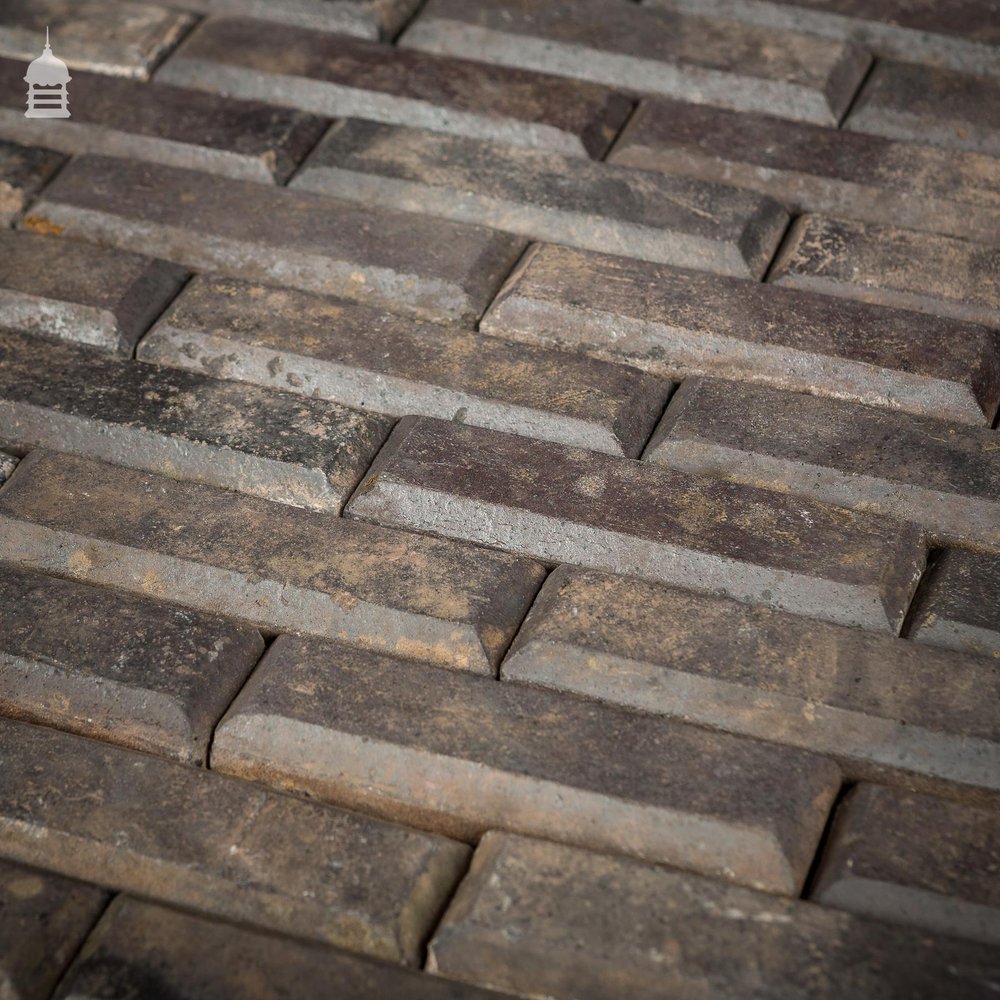 Batch of 580 Narrow Victorian Staffordshire Blue Clinker Pavers - 4 ½ Square Metres