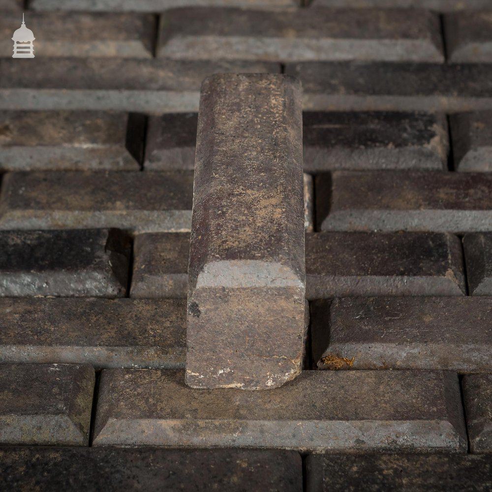 Batch of 580 Narrow Victorian Staffordshire Blue Clinker Pavers - 4 ½ Square Metres