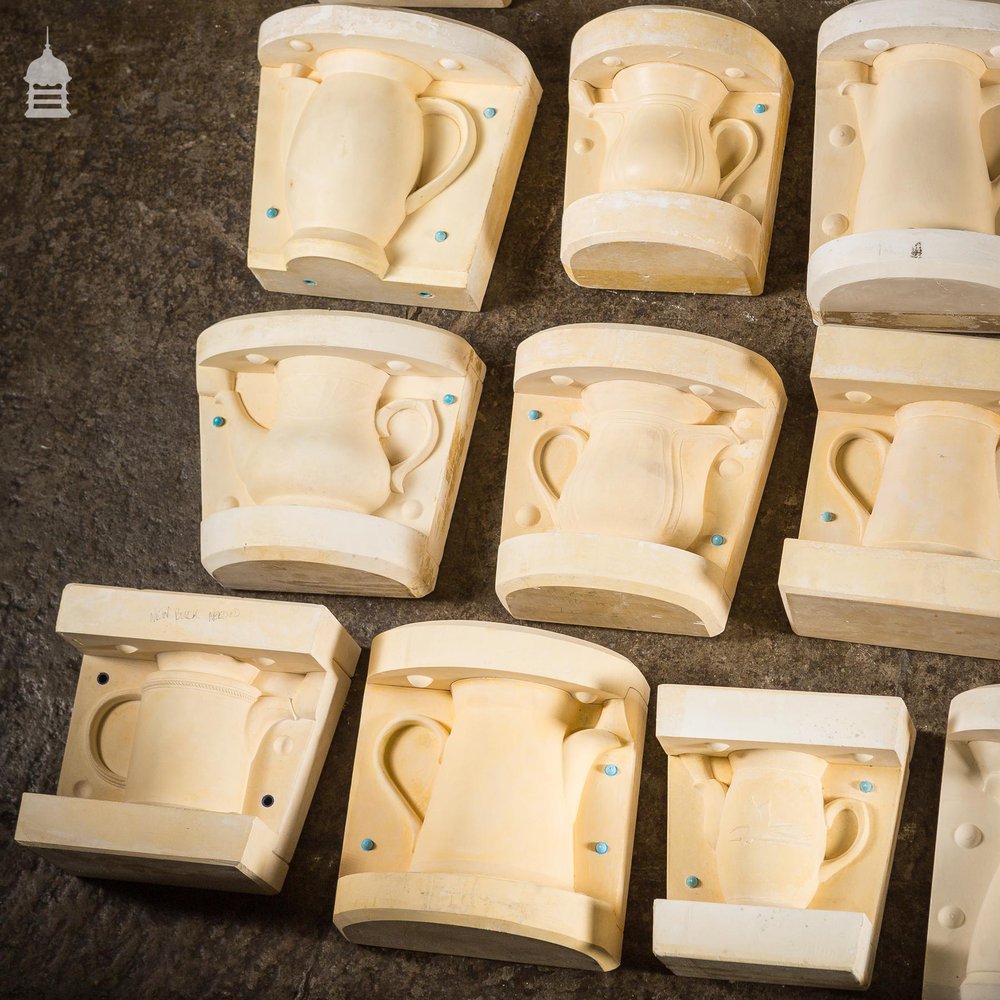 Batch of 50 Vintage Teapot & Vase Pottery Moulds