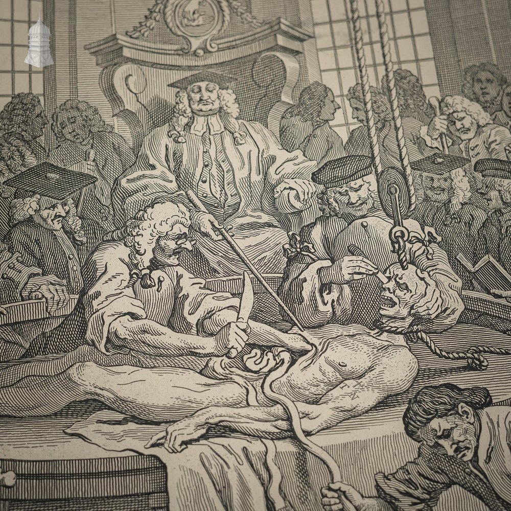 ‘The Four Stages of Cruelty’ Set of 4 Original 18th C Engravings by William Hogarth dated 1751