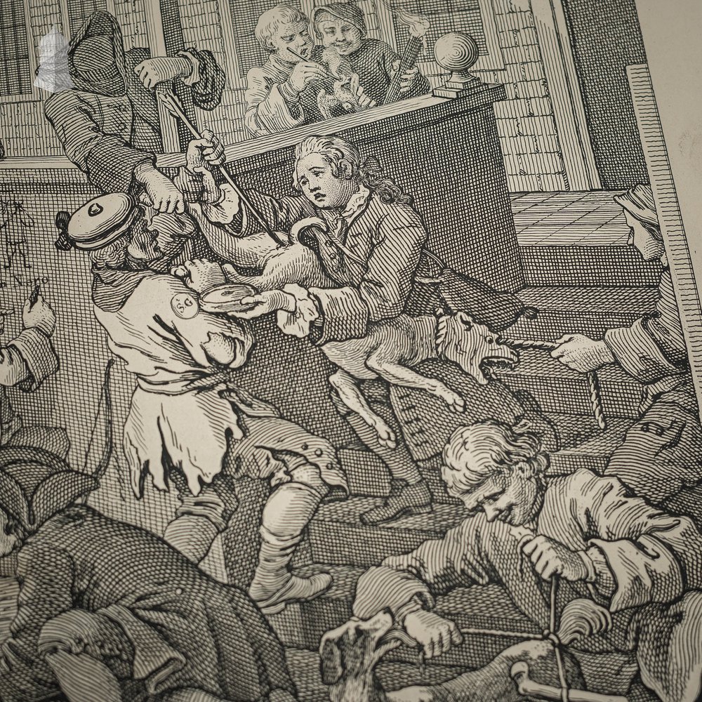 ‘The Four Stages of Cruelty’ Set of 4 Original 18th C Engravings by William Hogarth dated 1751