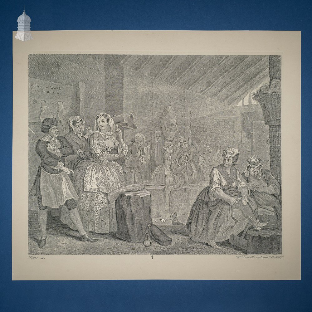 ‘A Harlots Progress’ Series of 6 Original 18th C Engravings by William Hogarth dated 1732