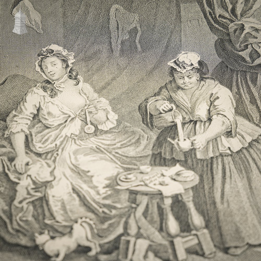 ‘A Harlots Progress’ Series of 6 Original 18th C Engravings by William Hogarth dated 1732