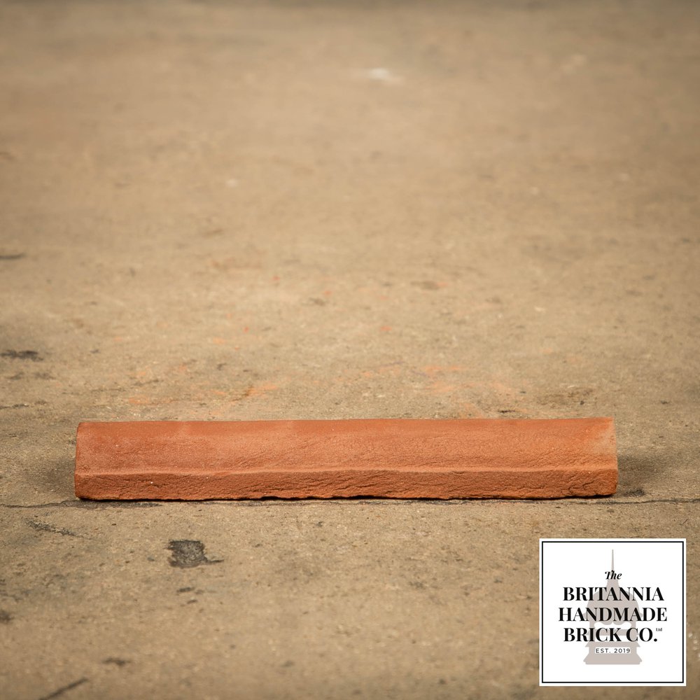 Stepped Bullnose String, Red Handmade Brick