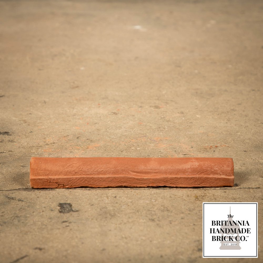 Stepped Bullnose String, Red Handmade Brick