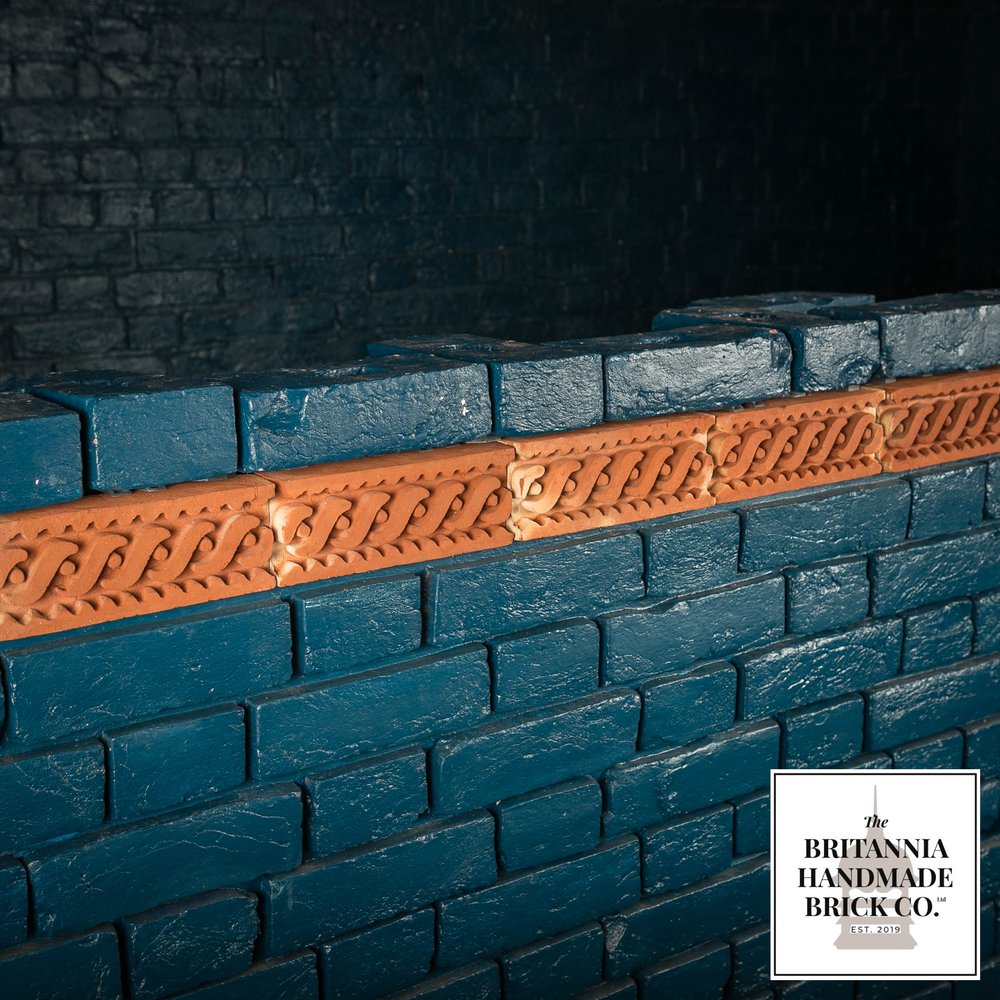 Wave Border String, Decorative Handmade Red Brick