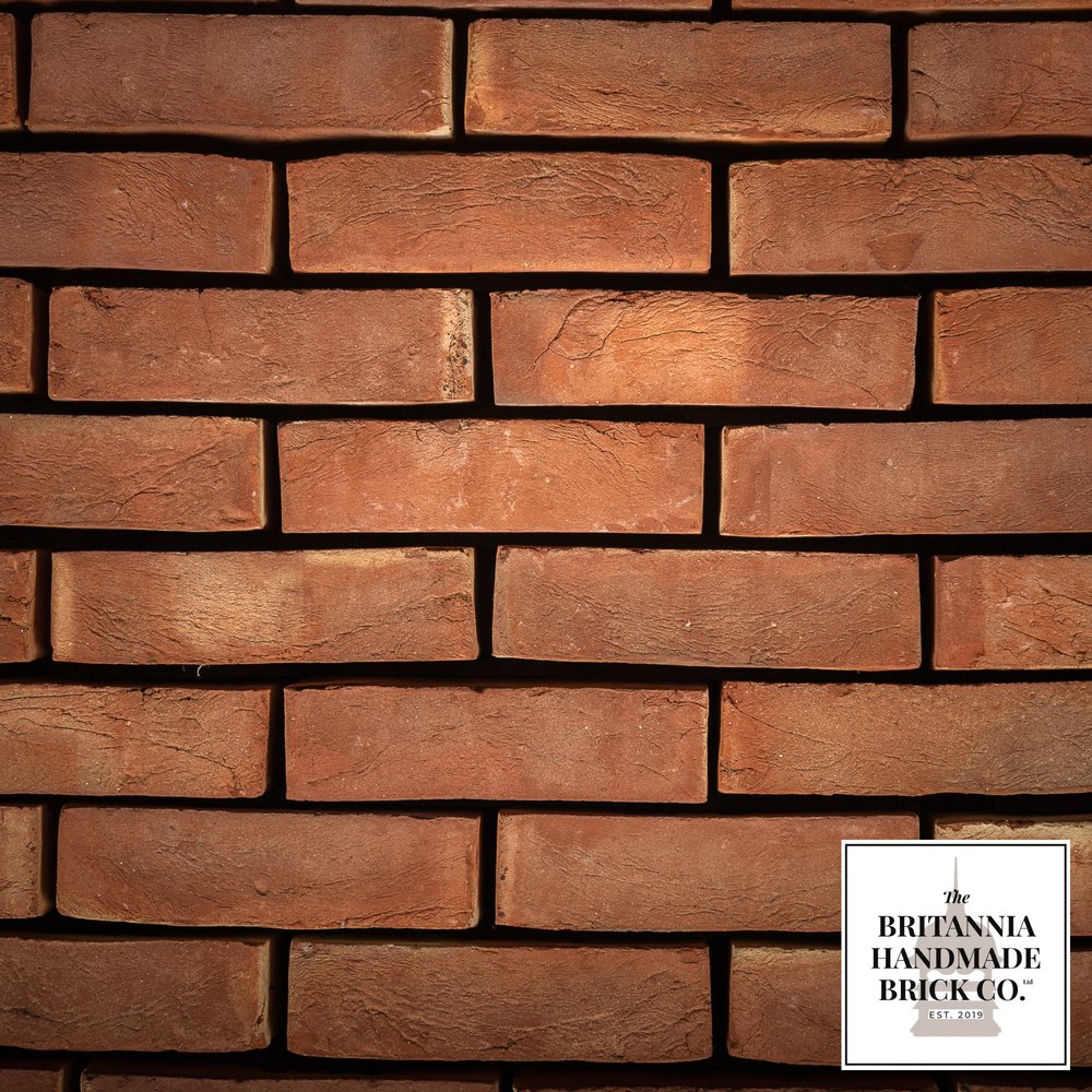 1 1/2" Handmade Red Brick, Period Style Small Fireplace Brick