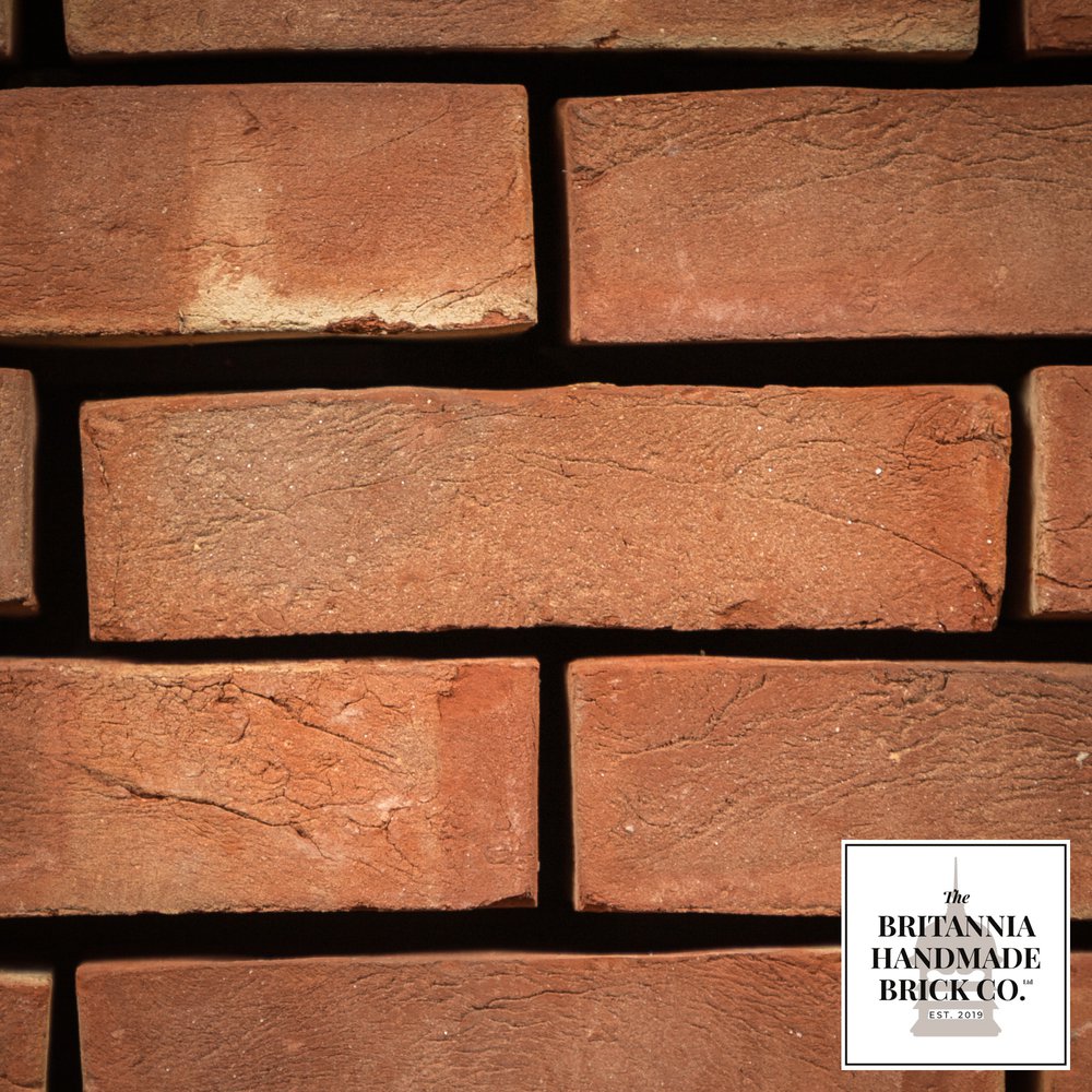 1 1/2" Handmade Red Brick, Period Style Small Fireplace Brick