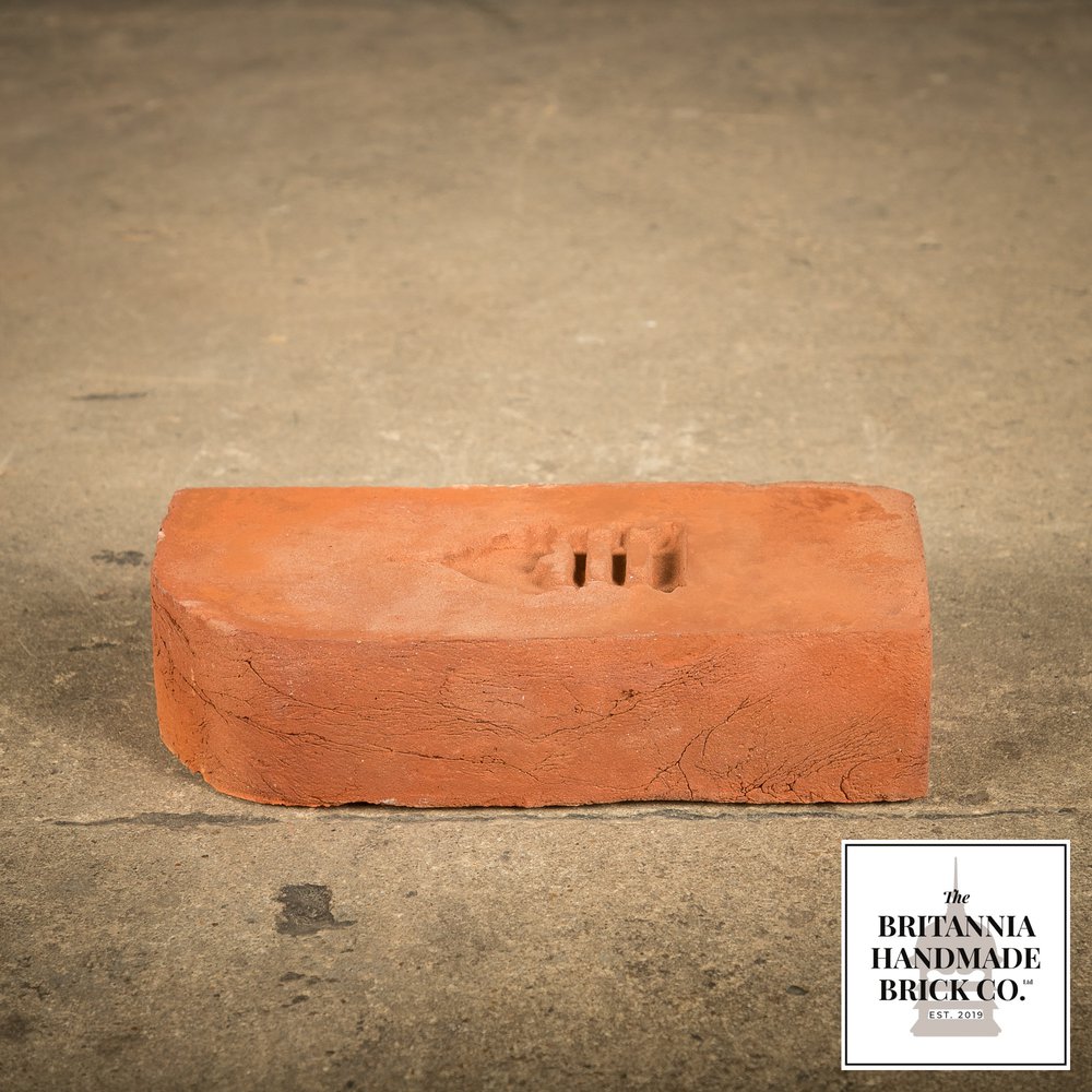 2 1/4” Single Bullnose, Handmade Period Style Red Brick