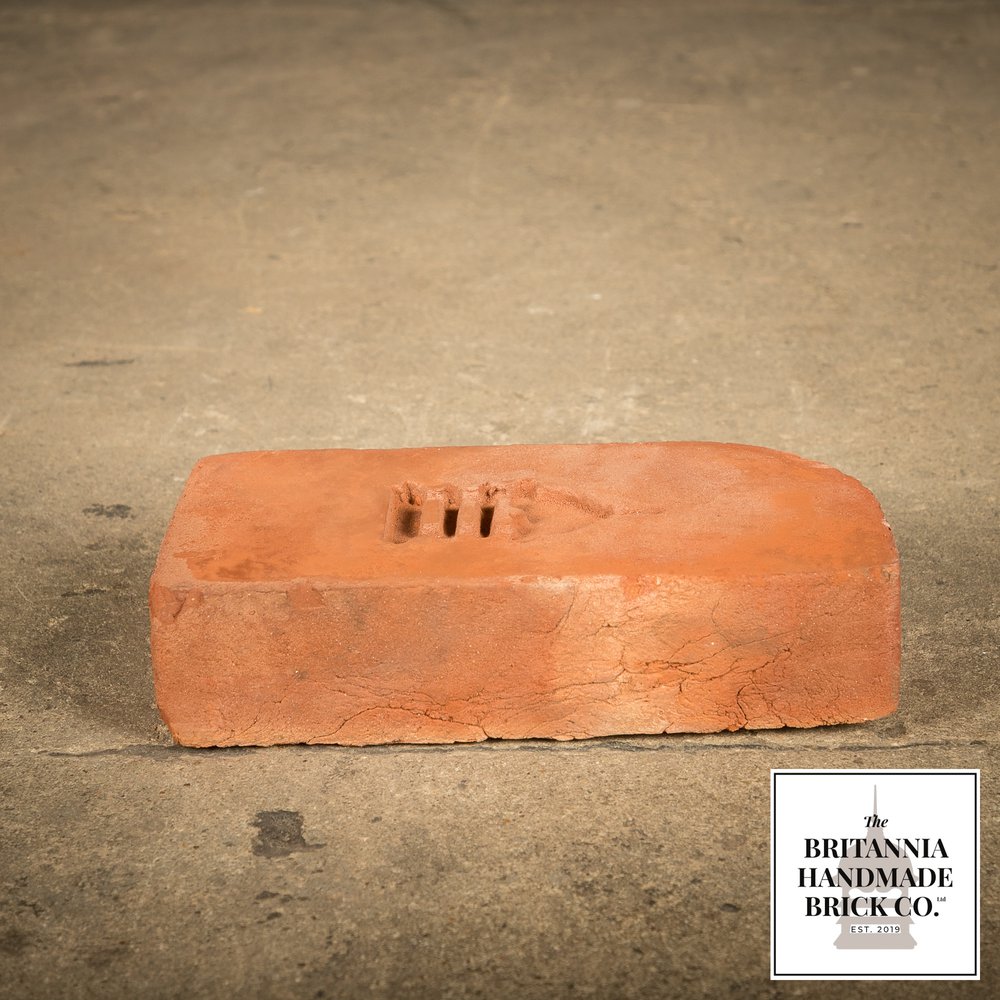 2 1/4” Single Bullnose, Handmade Period Style Red Brick