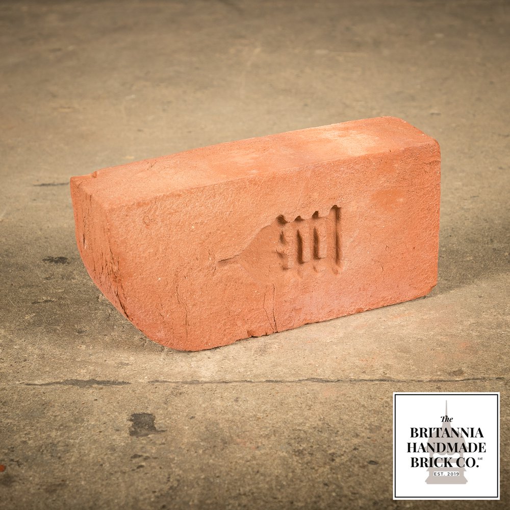 2 1/2” Single Bullnose, Handmade Period Style Red Brick