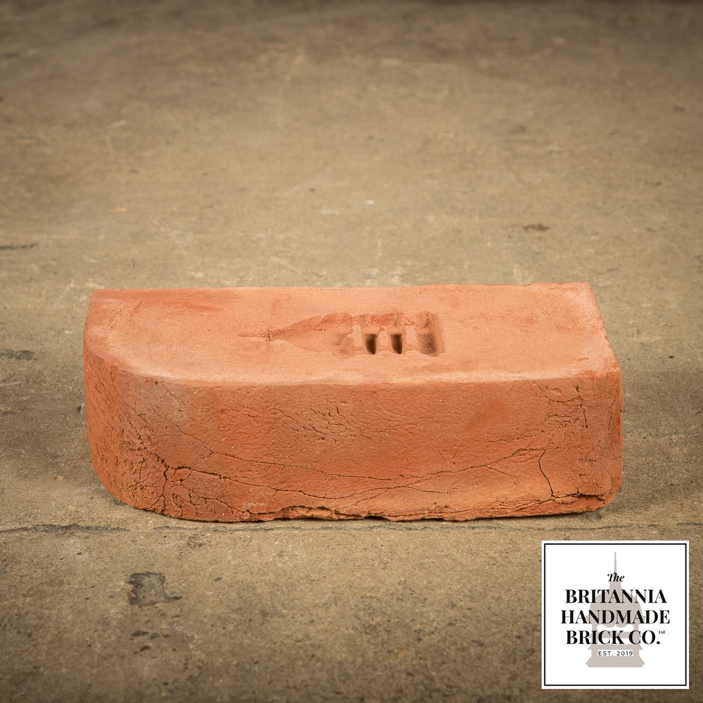 2 5/8” Single Bullnose, Handmade Period Style Red Brick