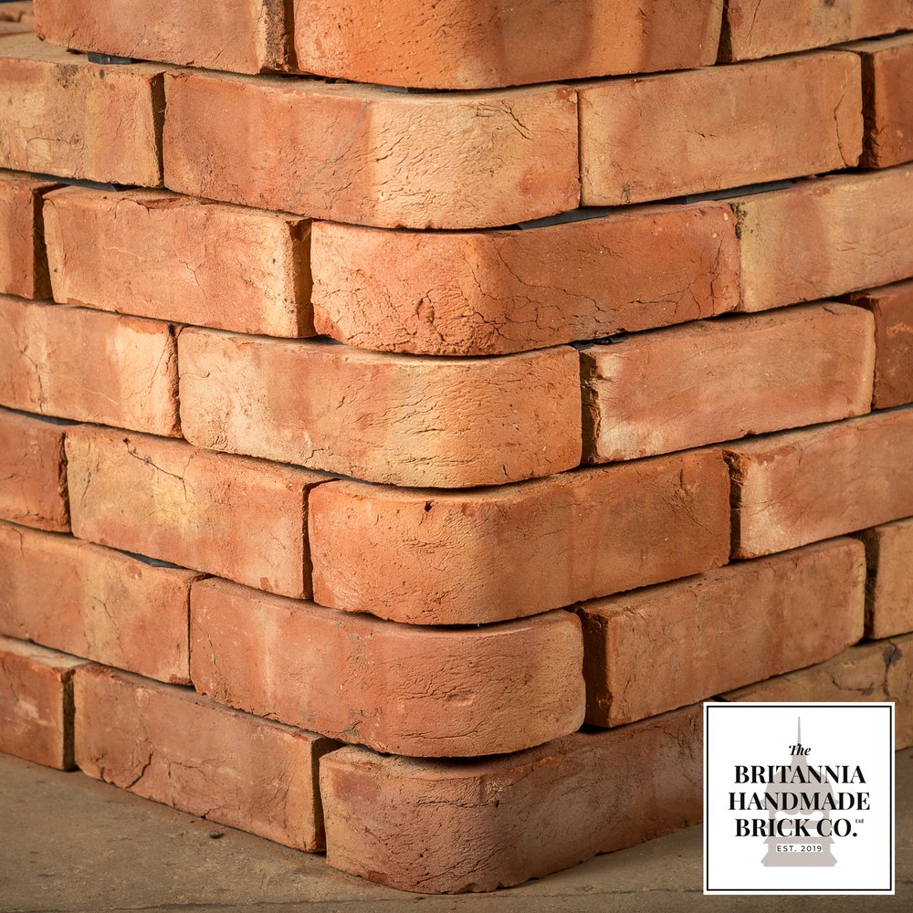 2 5/8” Single Bullnose, Handmade Period Style Red Brick