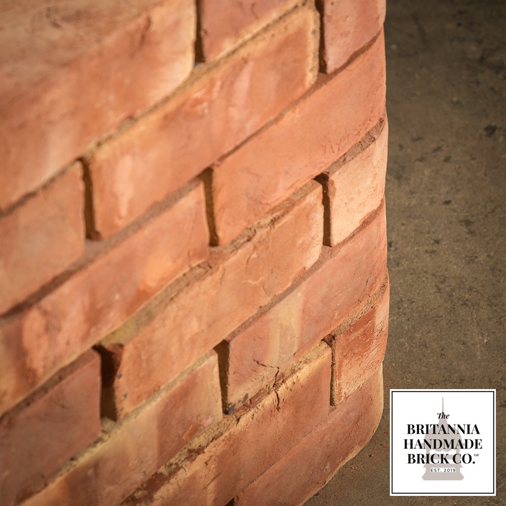 2 3/4” Single Bullnose, Handmade Period Style Red Brick