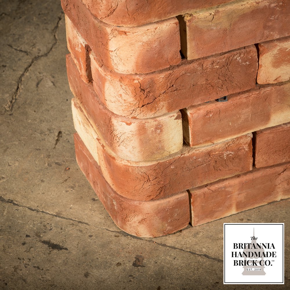 3" Single Bullnose, Handmade Period Style Red Brick